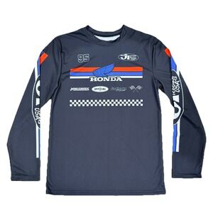 Honda Shirt Mens Long Sleeve JT Racing USA Wing Logo Motocross Jersey S Small